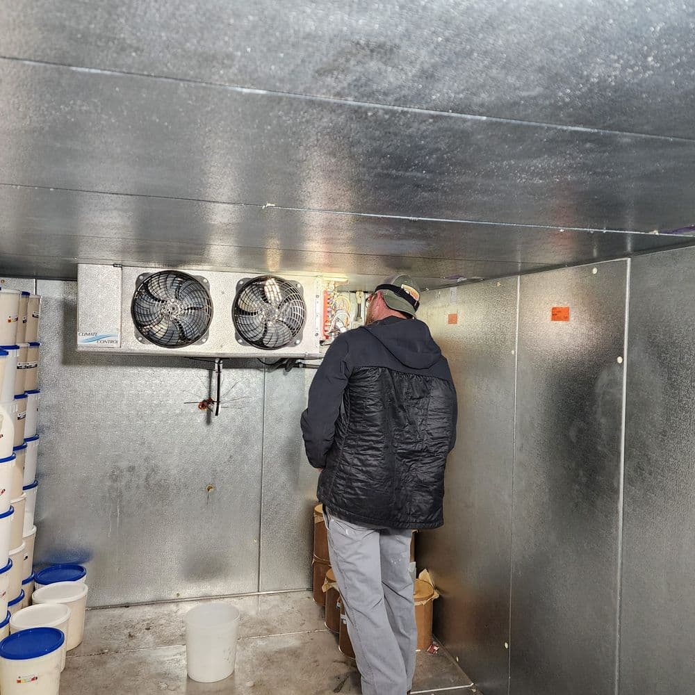 Professional HVAC installation in progress